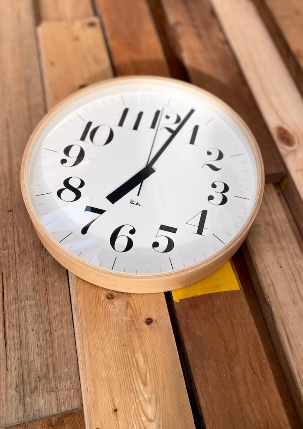 Lemnos Wall Clock - Riki Wood Clock - Image 4