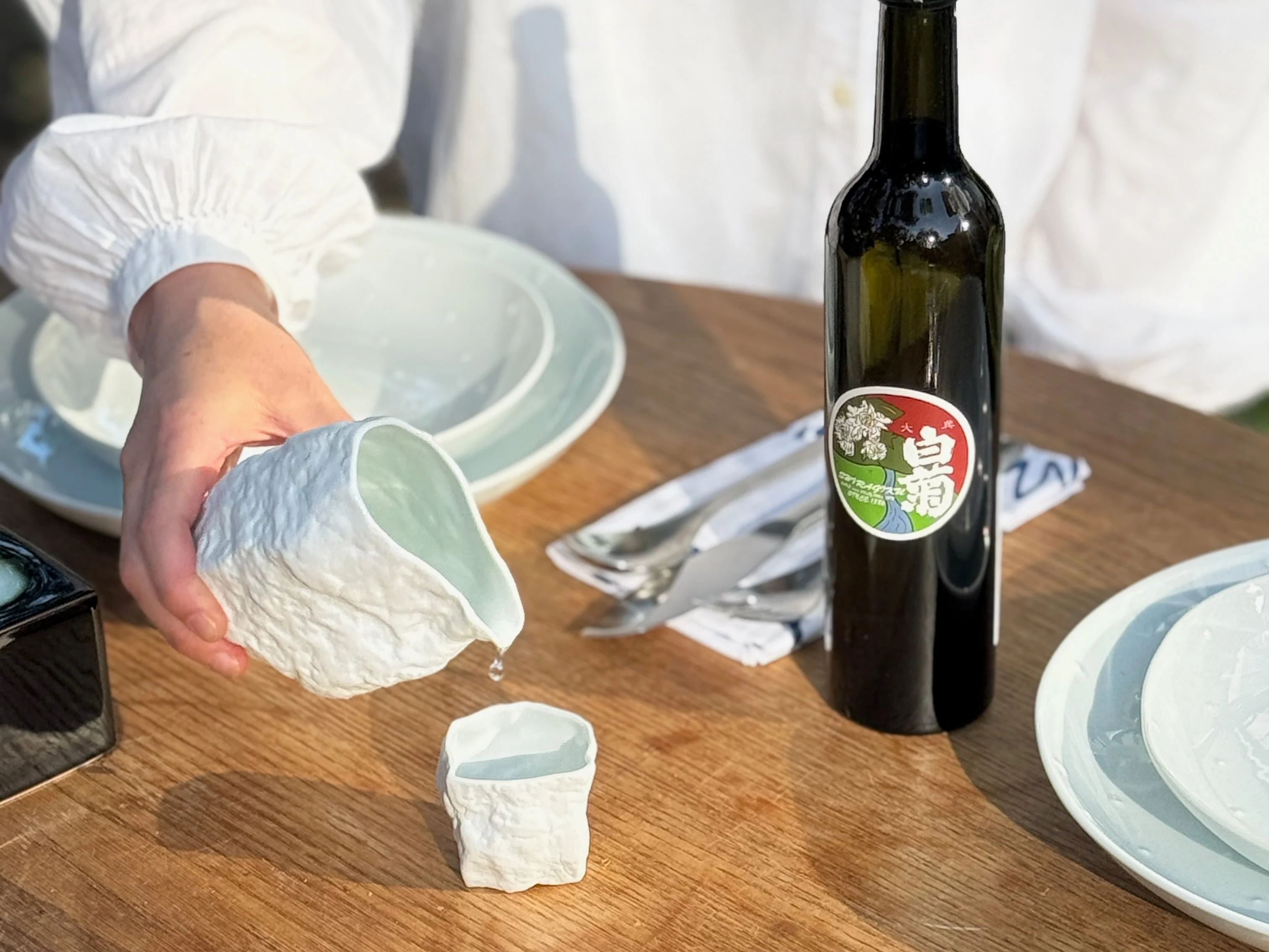 Hakusan Stone Sake Bottle - Image 3